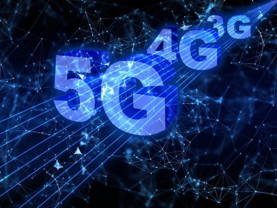 5G technology with 4G and 3G in background.