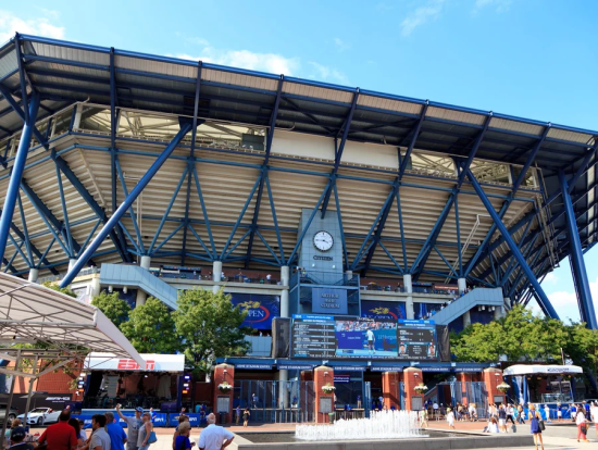 Entrance of Arthur Ashe Stadium at US Open.